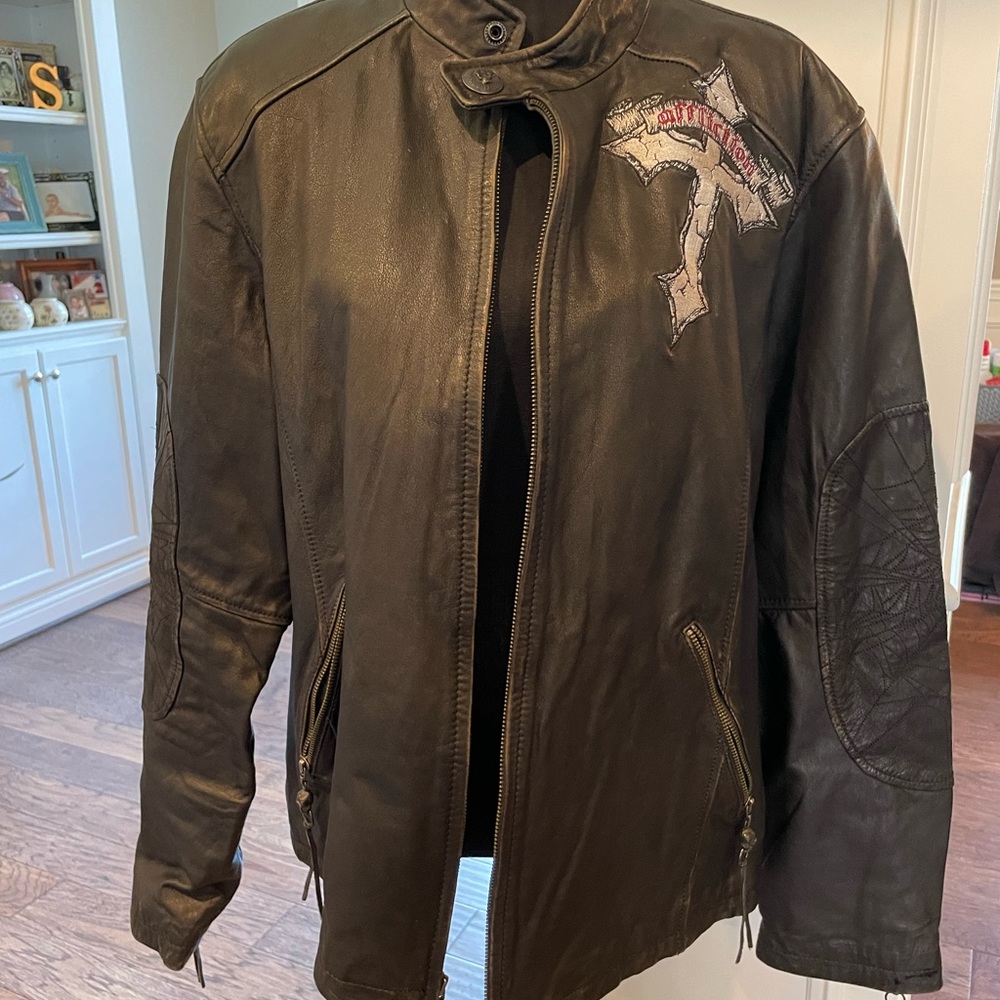 Affliction Leather Jacket-Men’s Large